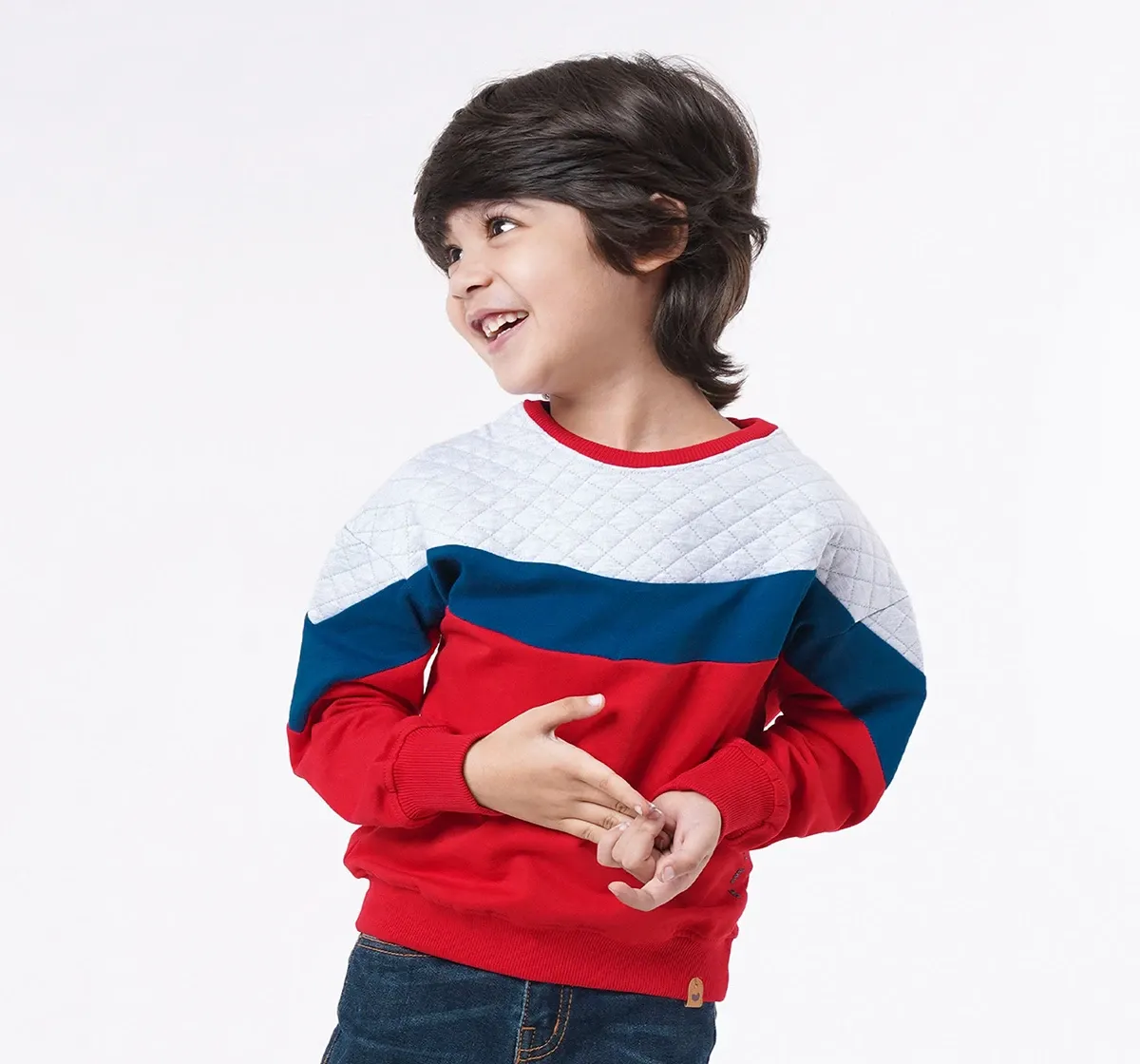 Boys Color Block Sweatshirt
