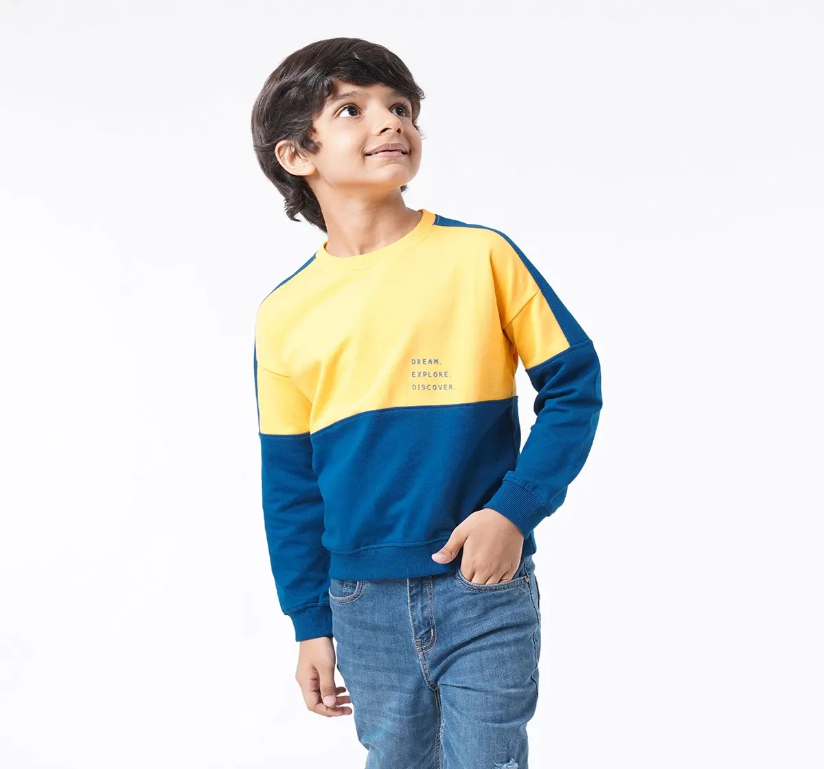 Boys Color Block Sweatshirt