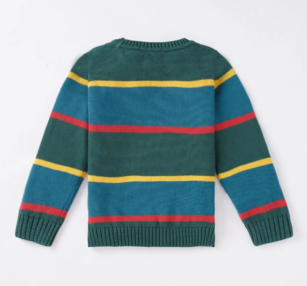 Boys Color Block Striped Sweater