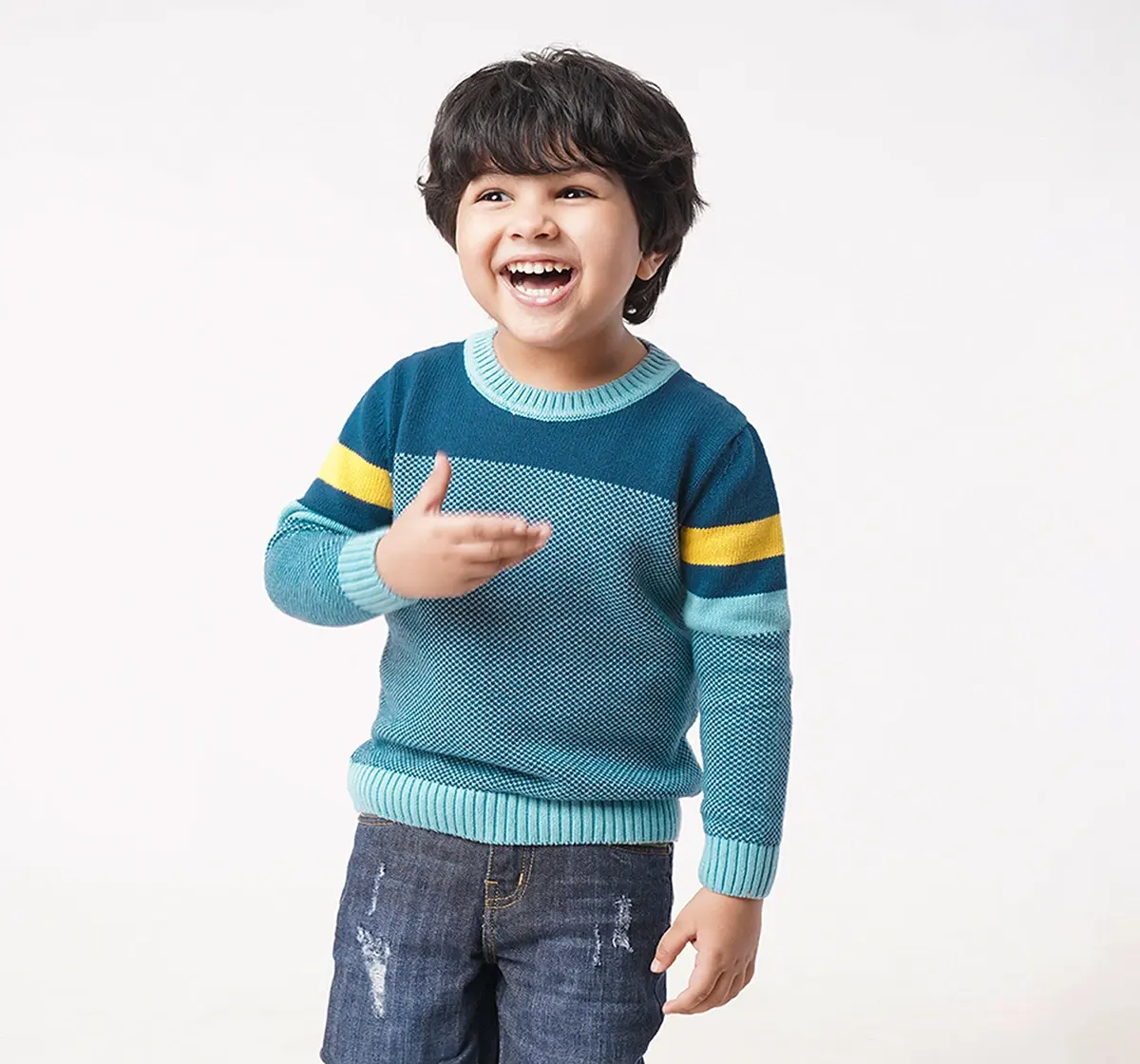Boys Color Block Sweater