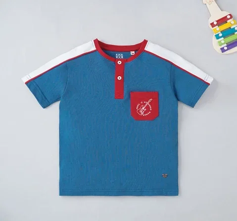 Boys Printed Mock Layering Tee