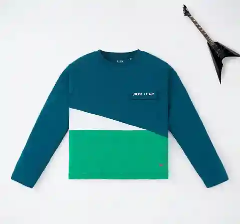 Boys Color Block Polo Tee