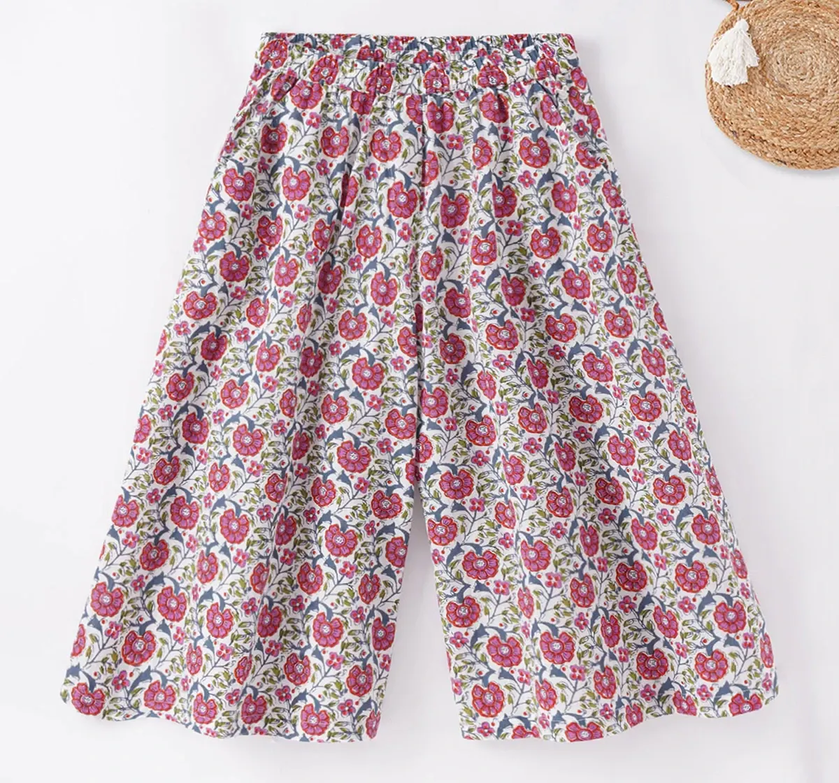 Girls Block Printed Culottes