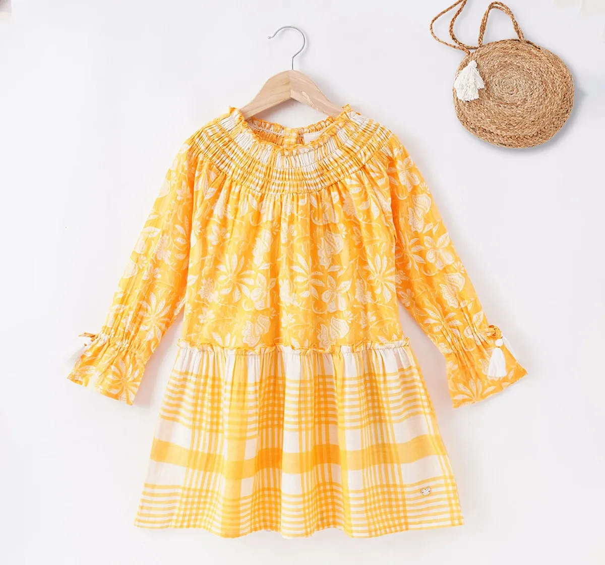 Girls Mix  Match Prints Tier Dress