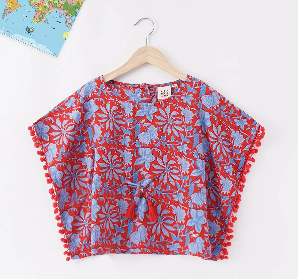 Girls Printed Kaftan Top
