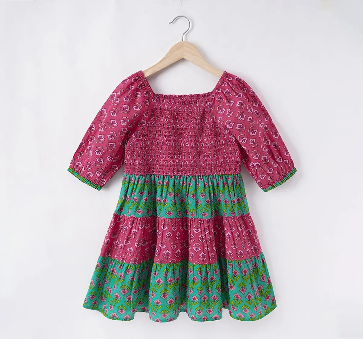 Girls Floral Printed Dress