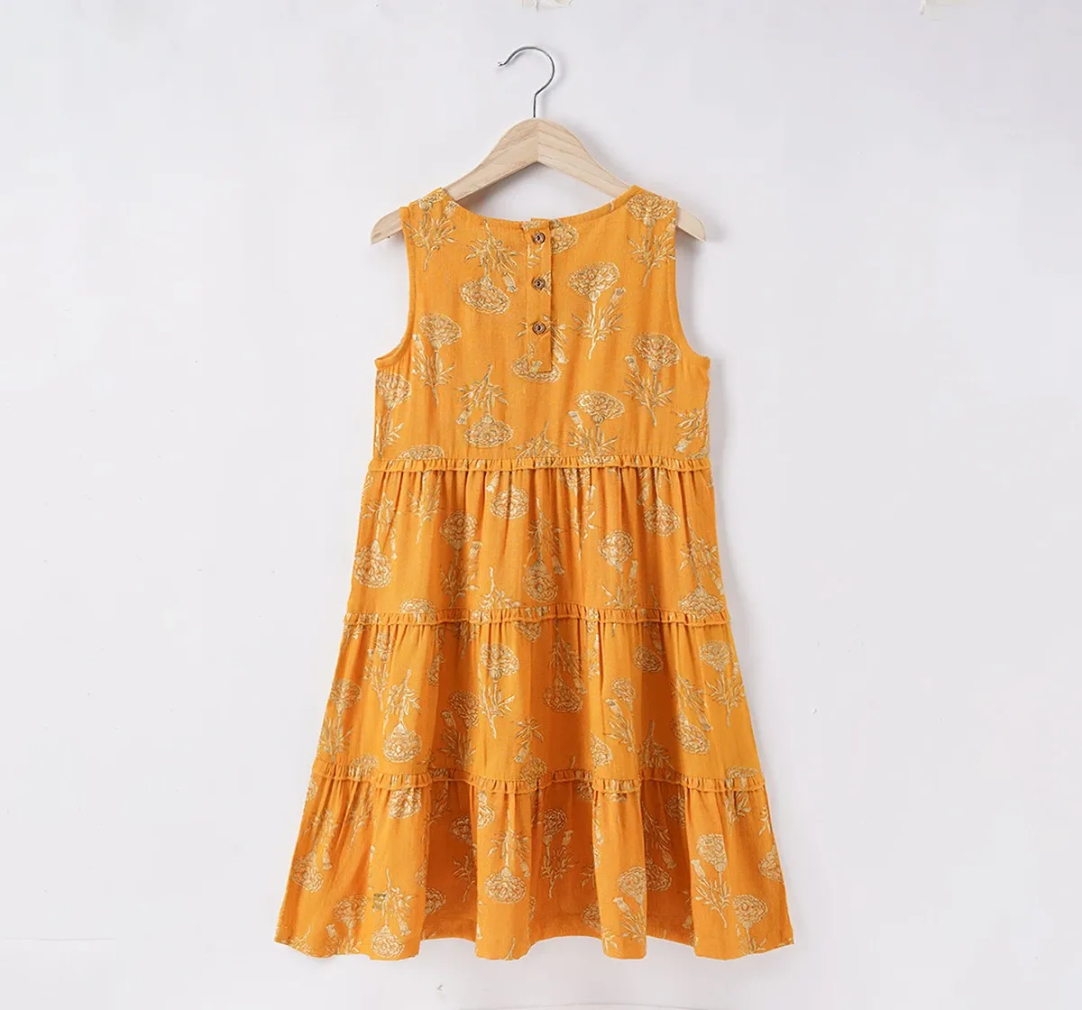 Girls Foil Printed Dress