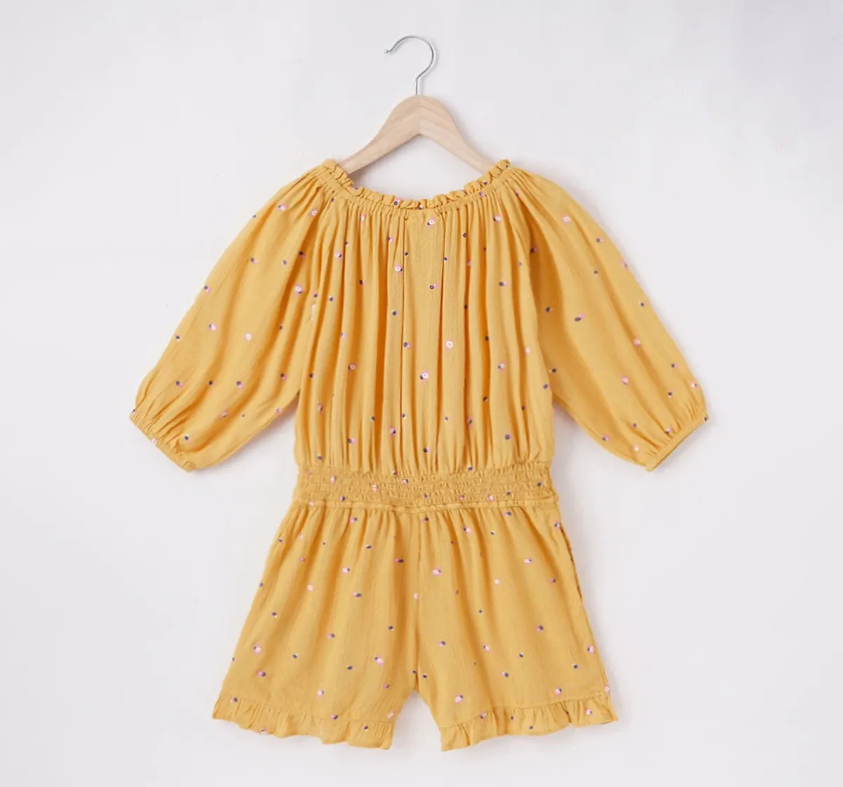 Girls Floral Printed Jumpsuit