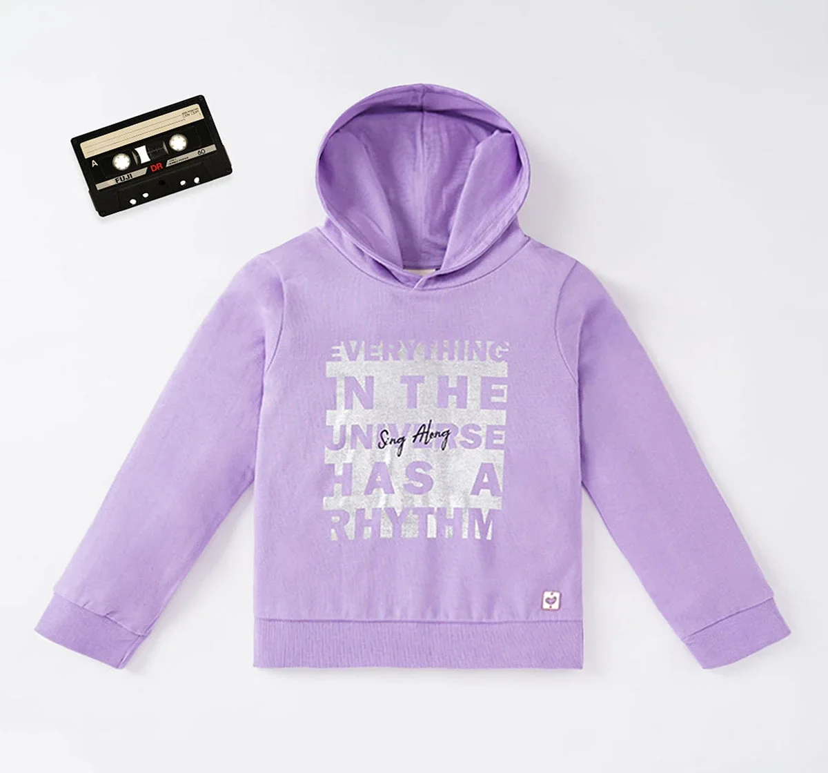 Girls Foil Print Hoodie