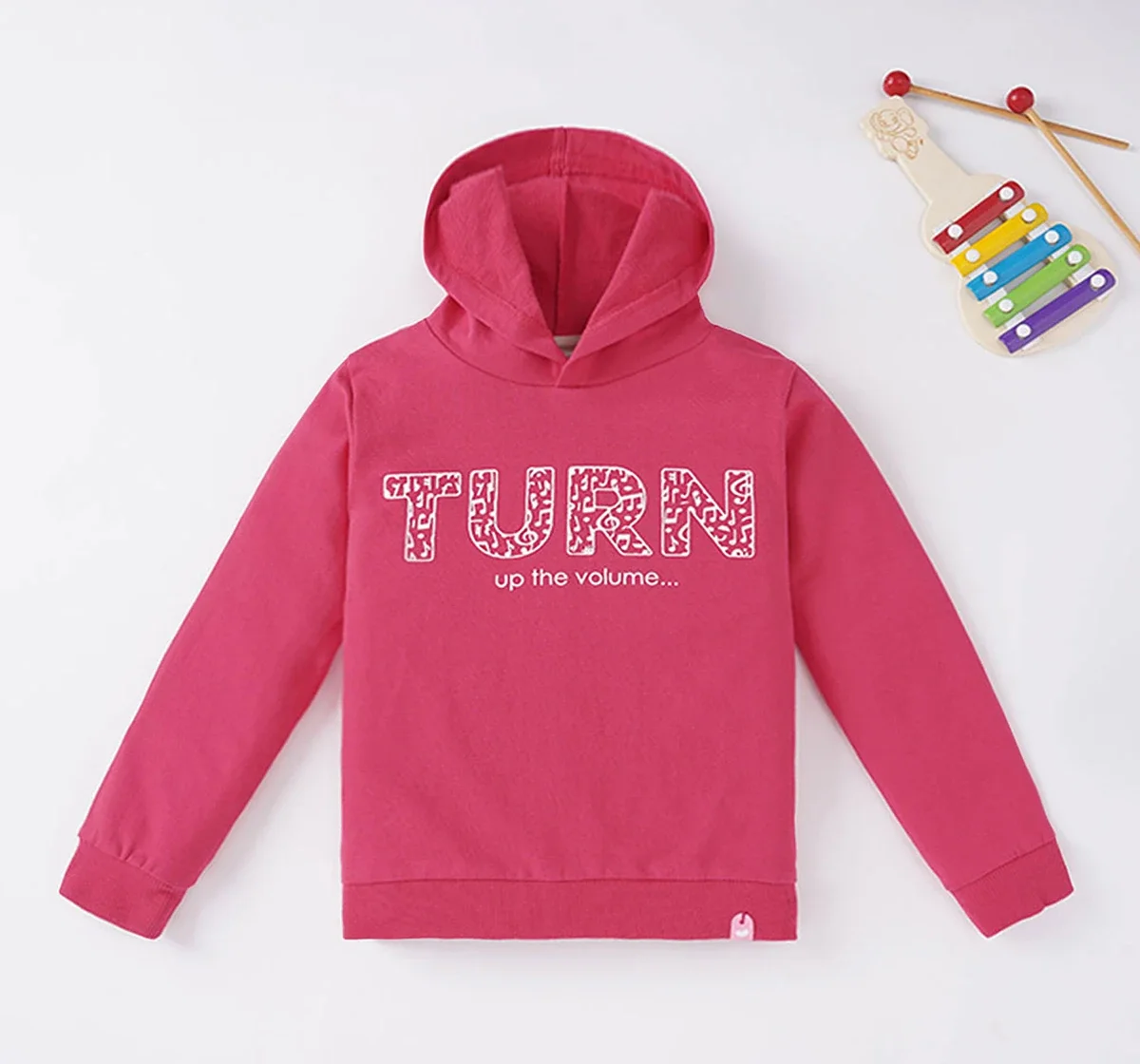 Girls Printed Hoodie