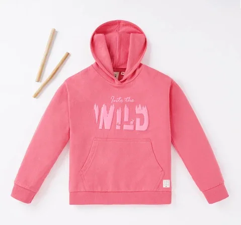 Girls Hoodie With A Chest Print