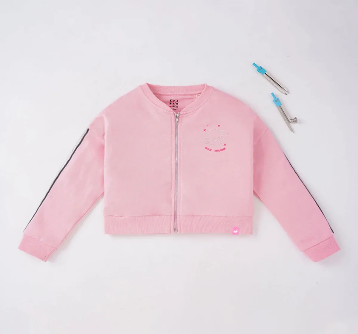 Girls Zipper Hooded Jacket