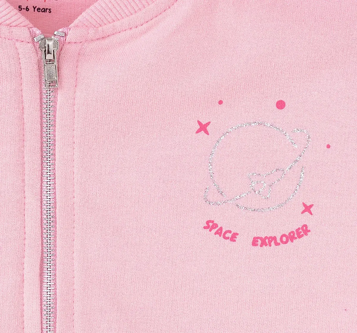 Girls Zipper Hooded Jacket