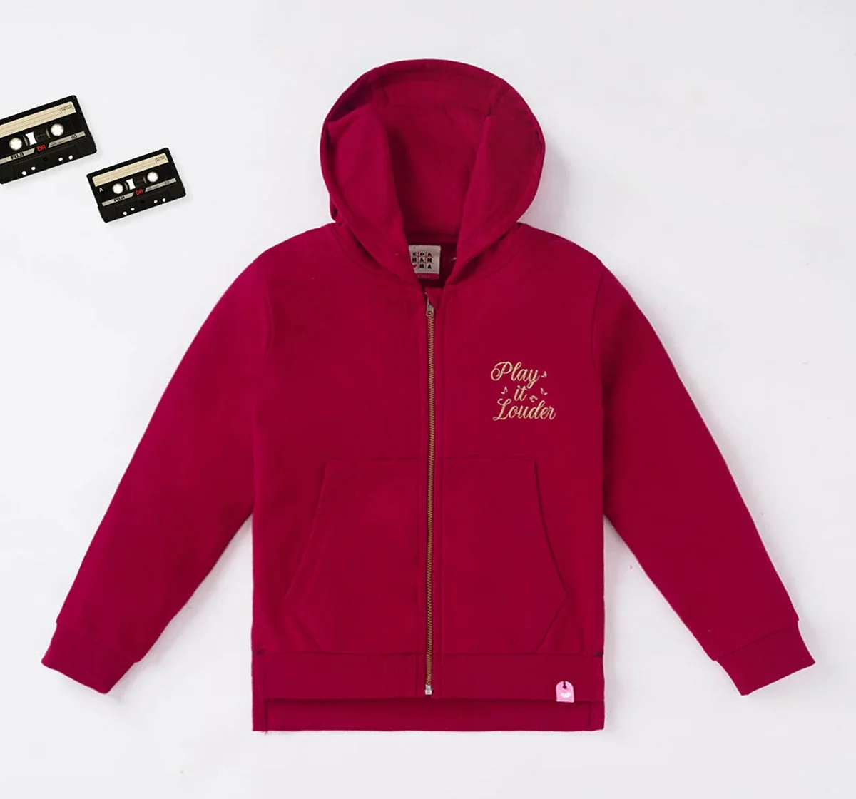 Girls Embroidered Hoodie Jacket