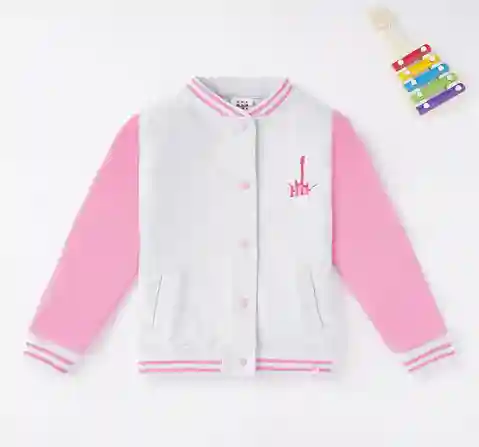Girls Printed Zipper Jacket