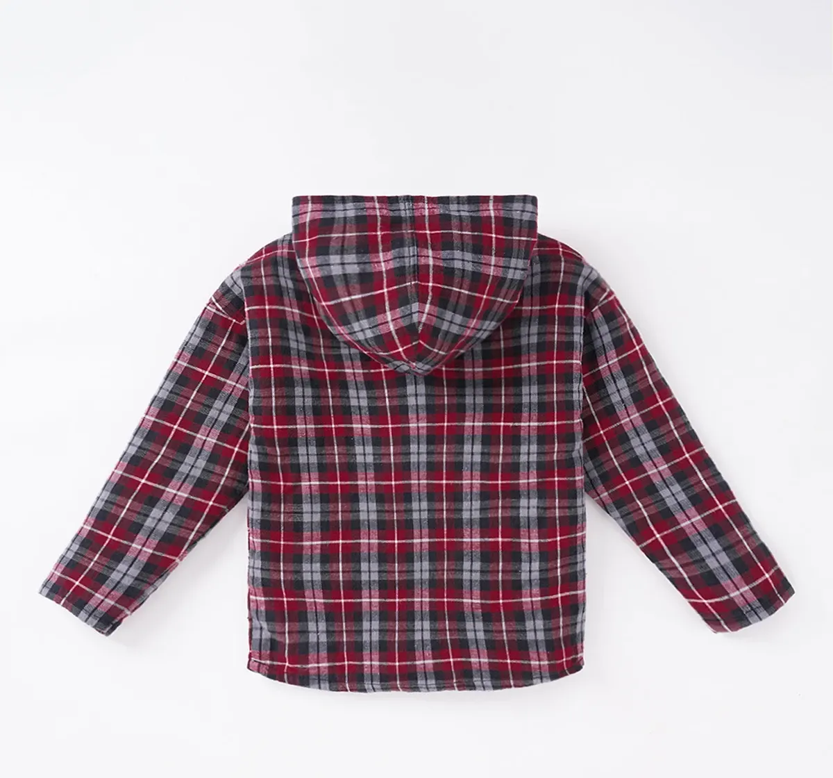 Girls Checks Hooded Jacket