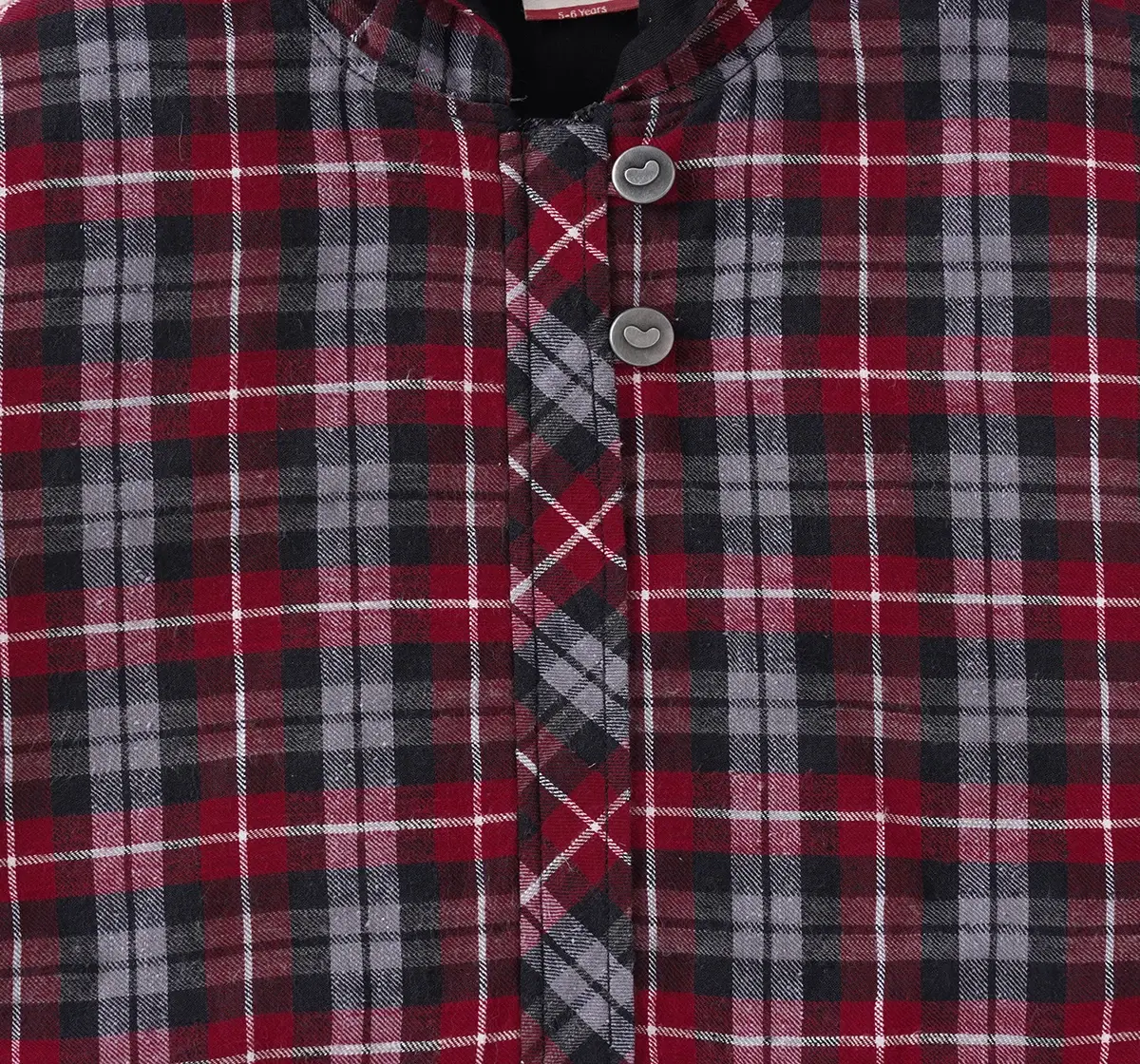 Girls Checks Hooded Jacket