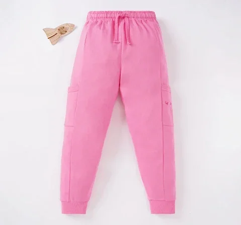 Girls Placement Embroidery Jogger