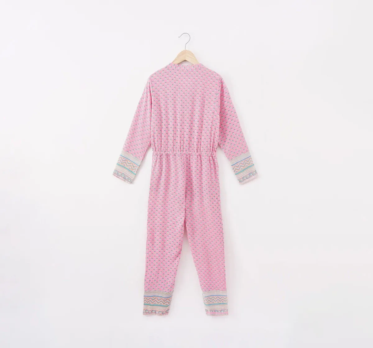 Girls Floral Printed Jumpsuit