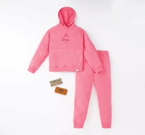 Girls Jogger Set With Embroidery