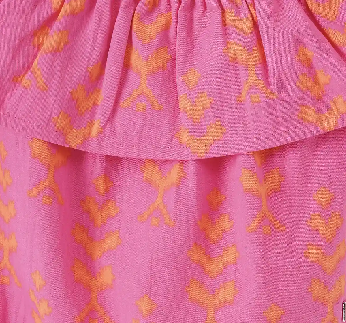 Girls Ikkat Printed Co-Ordinate Set