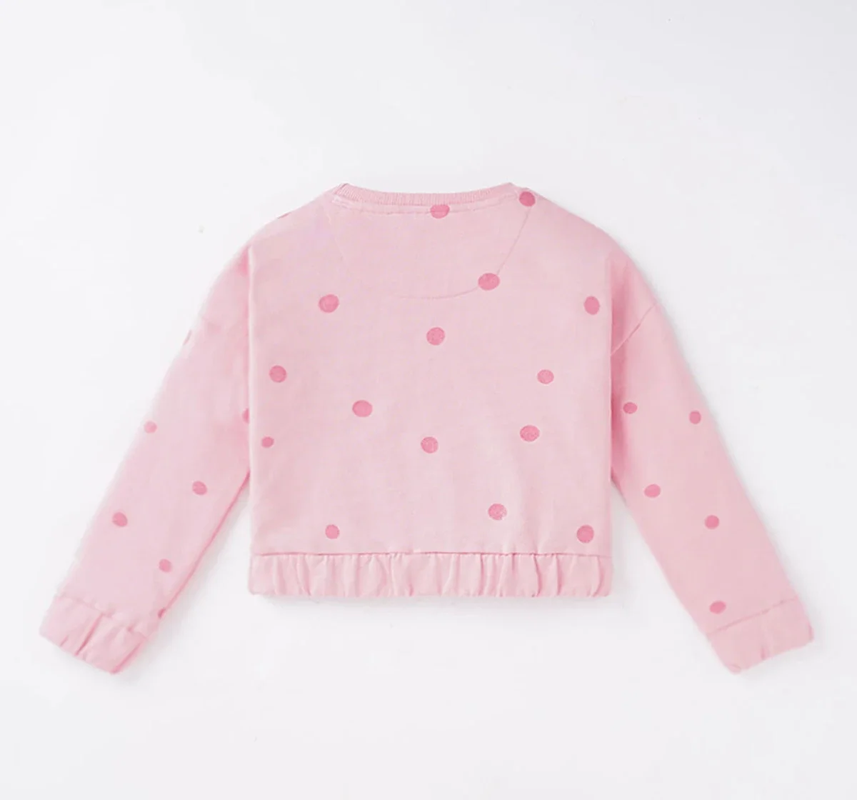 Girls Polka Printed Sweatshirt