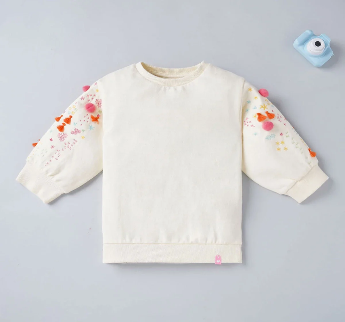 Girls Sleeve Design Sweatshirt