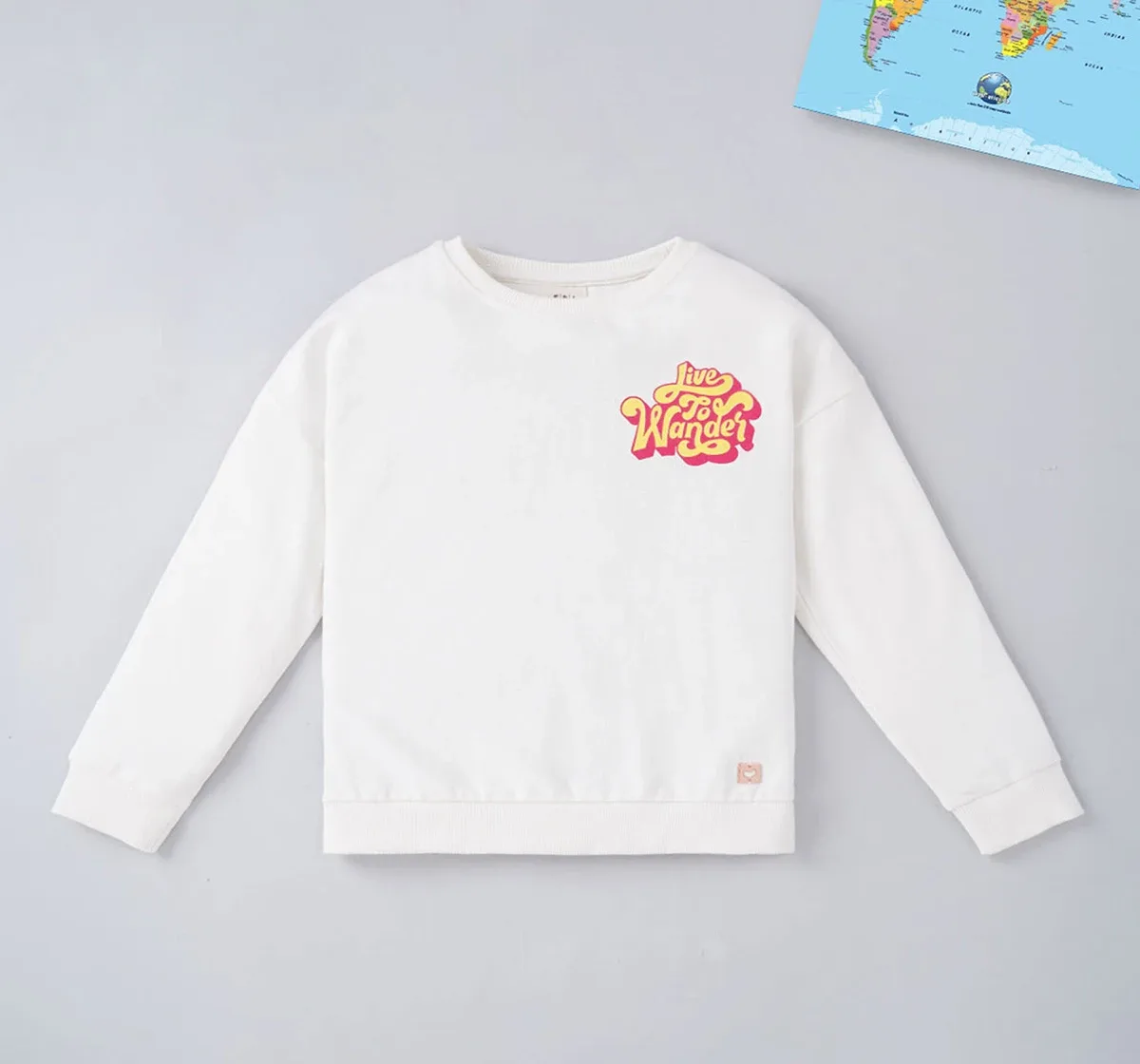 Girls Full Sleeves Printed Sweatshirt