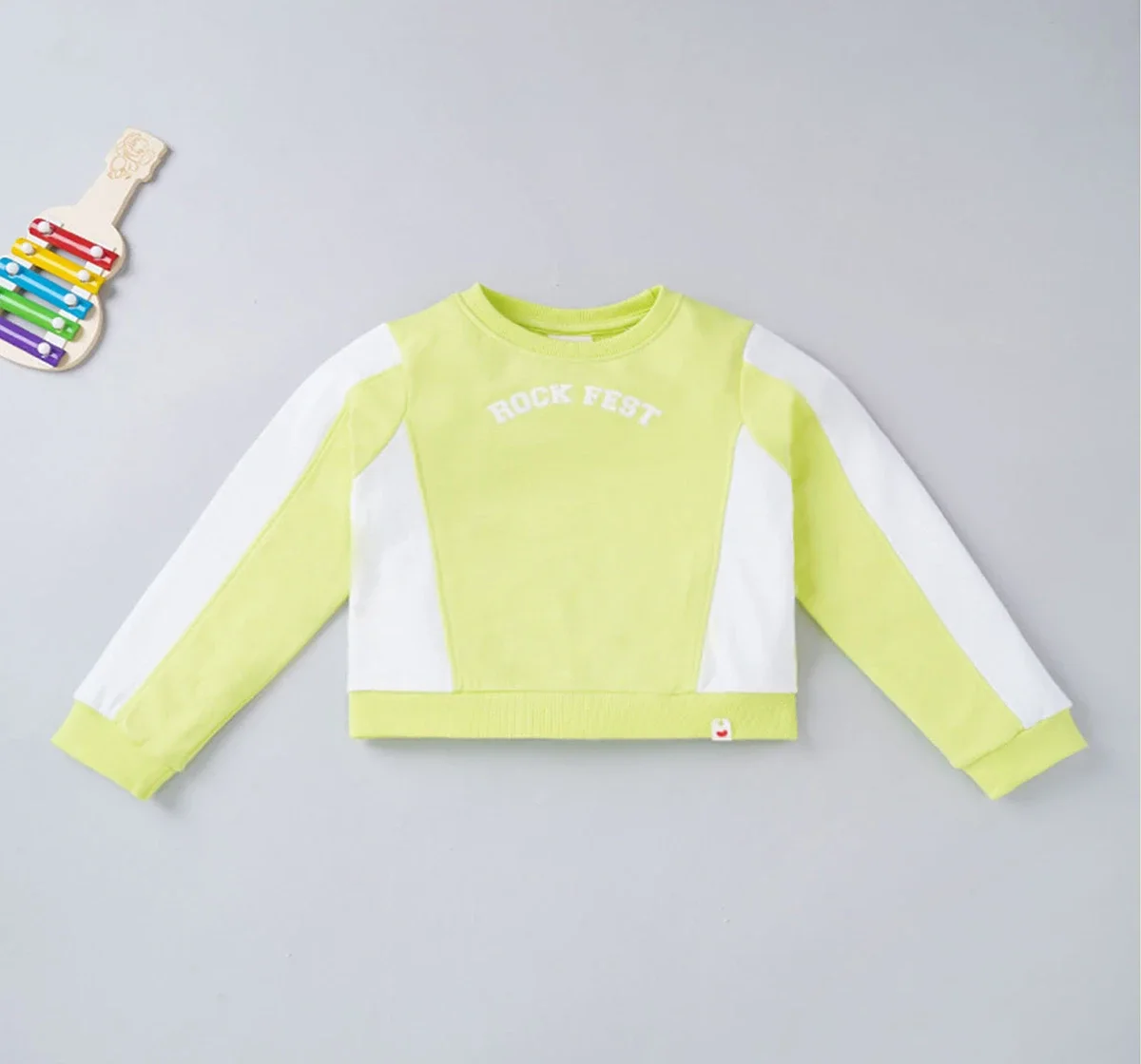 Girls Printed Cut N Sew Sweatshirt