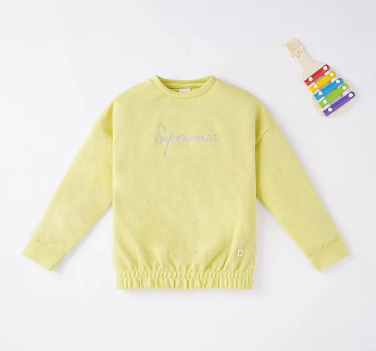 Girls Embroidered Lurex Sweatshirt