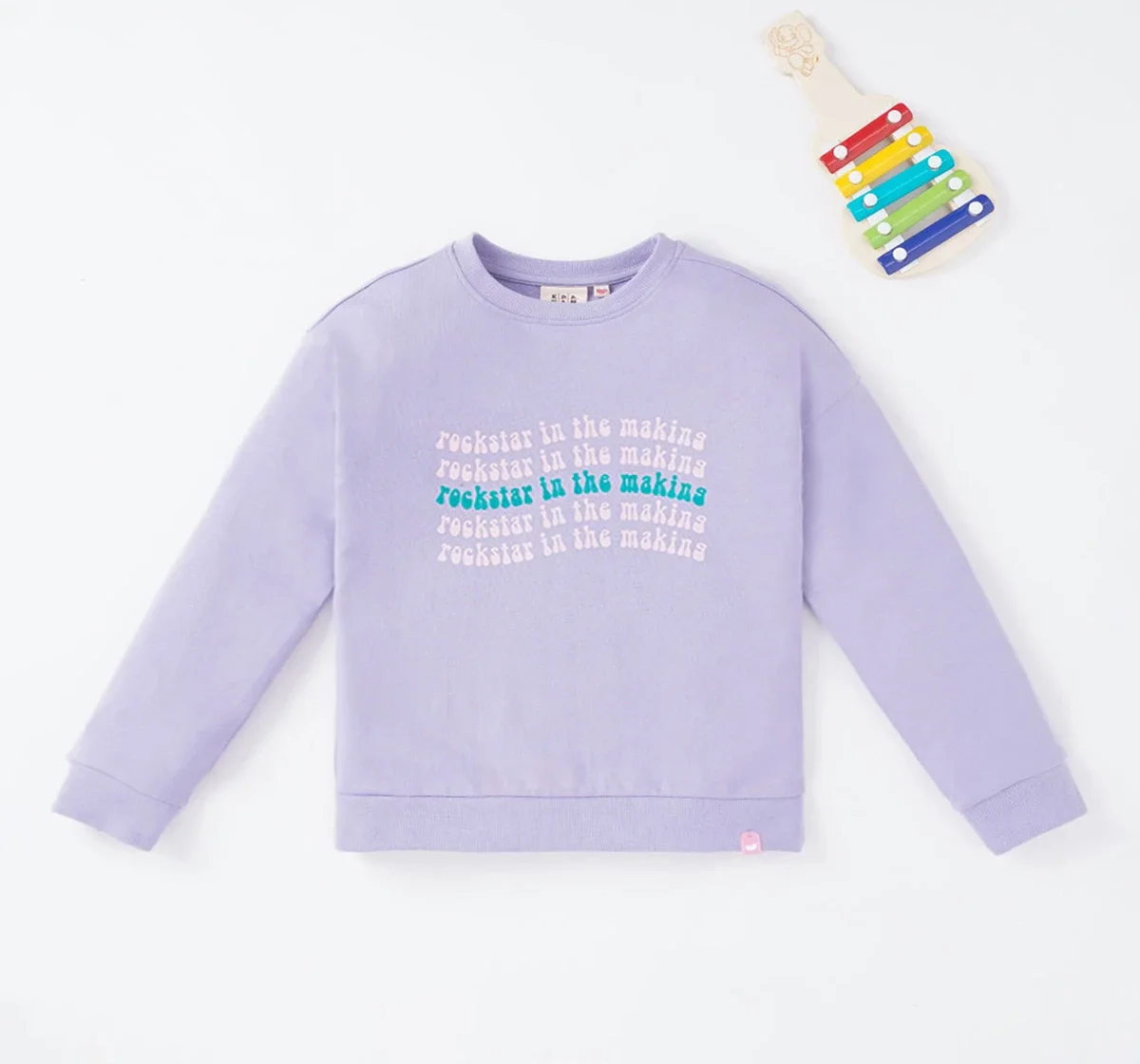 Girls Sweatshirt With Chest Print