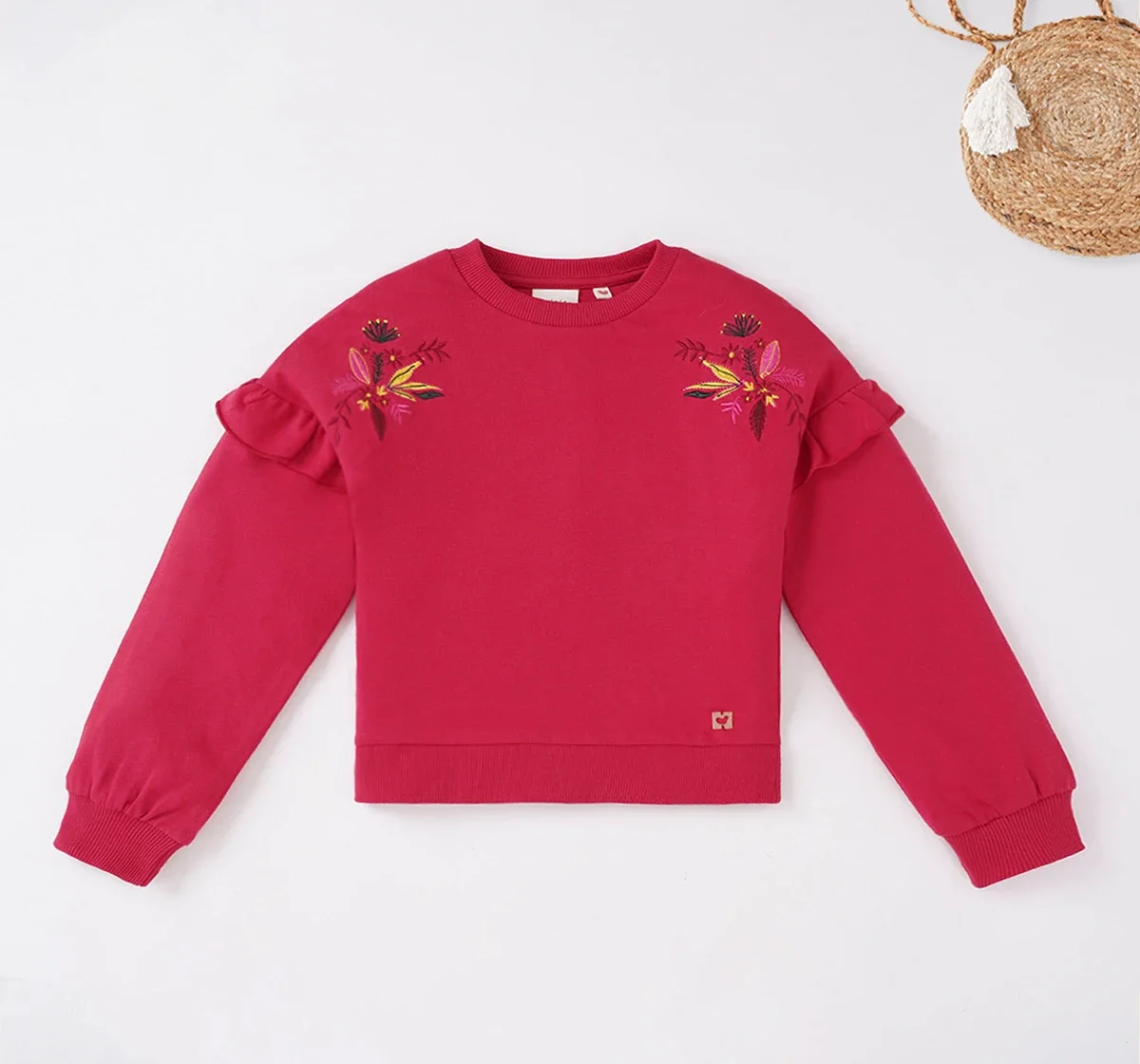 Girls Embroidery Sweatshirt
