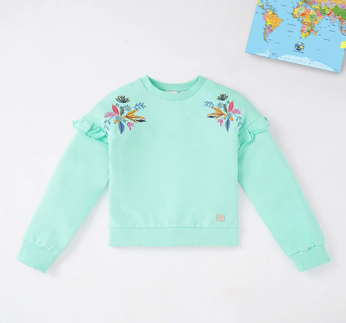 Girls Embroidery Sweatshirt