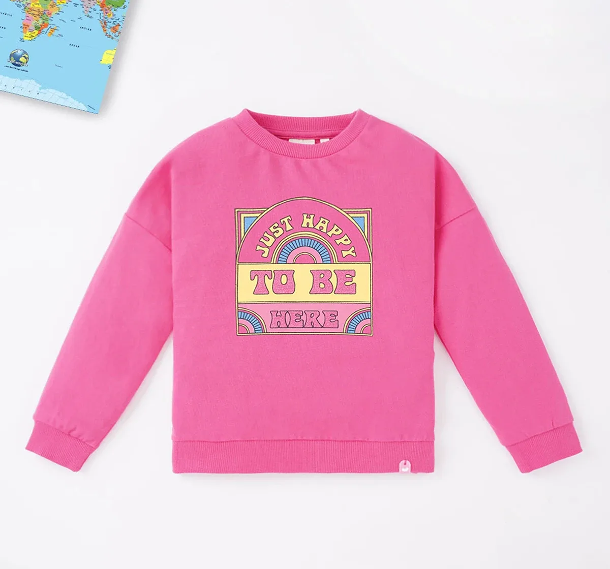 Girls Sweatshirt With Chest Print