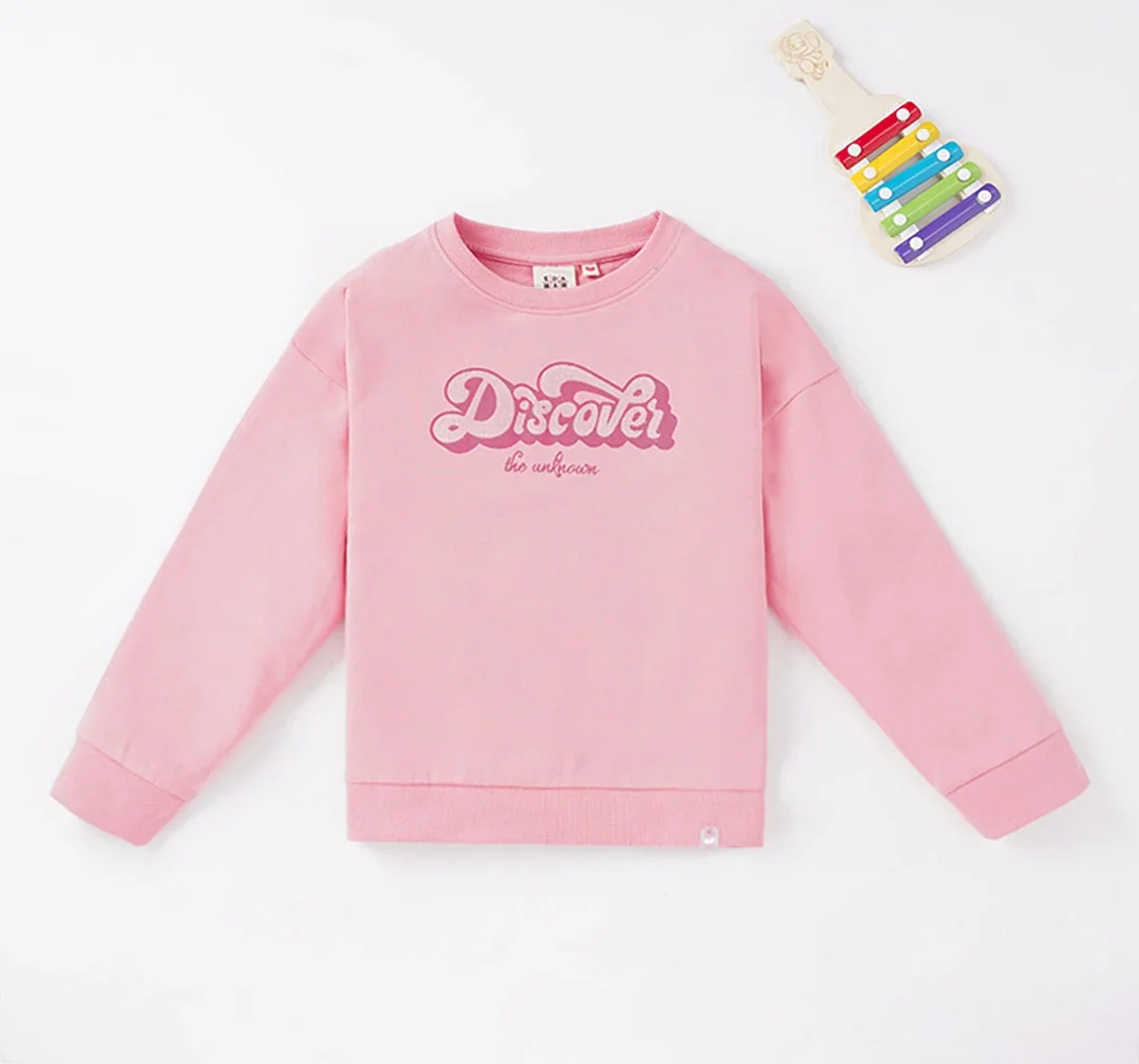 Girls Sweatshirt With Chest Print