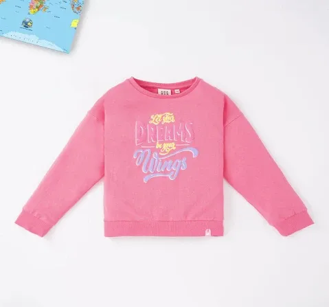 Girls Sweatshirt With Chest Print