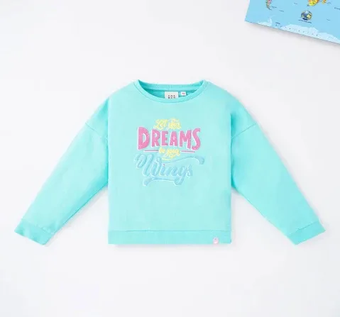 Girls Sweatshirt With Chest Print