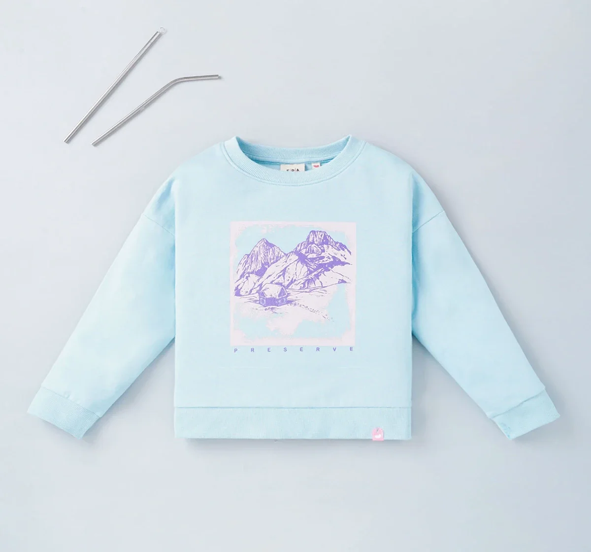 Girls Sweatshirt With A Chest Print