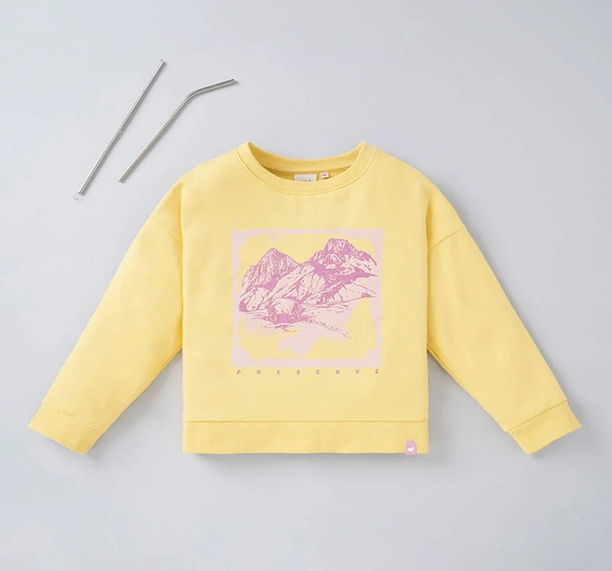 Girls Sweatshirt With A Chest Print