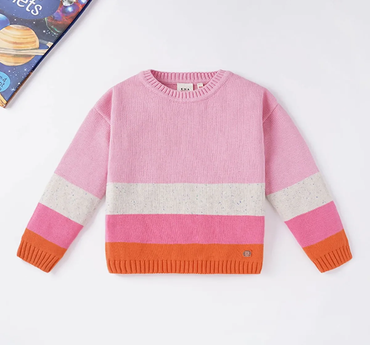 Girls Color Block Sweater