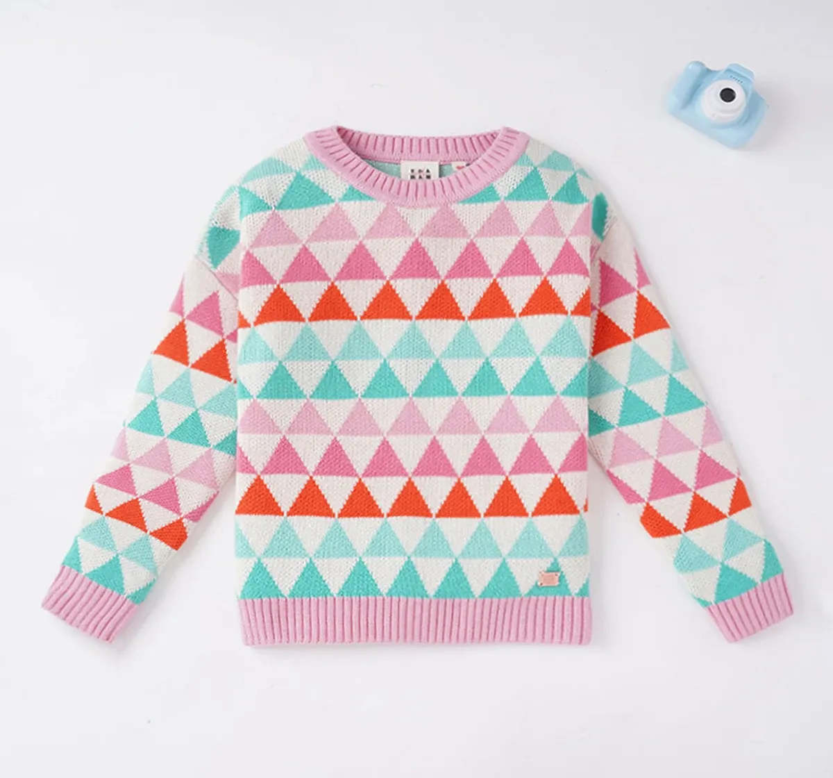 Girls Cone Design Sweater