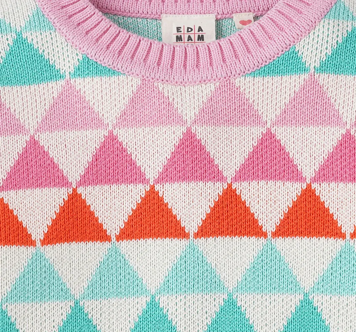 Girls Cone Design Sweater