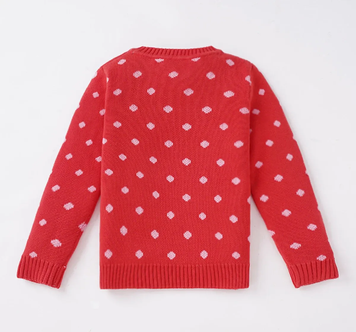Girls Polka Design Sweater