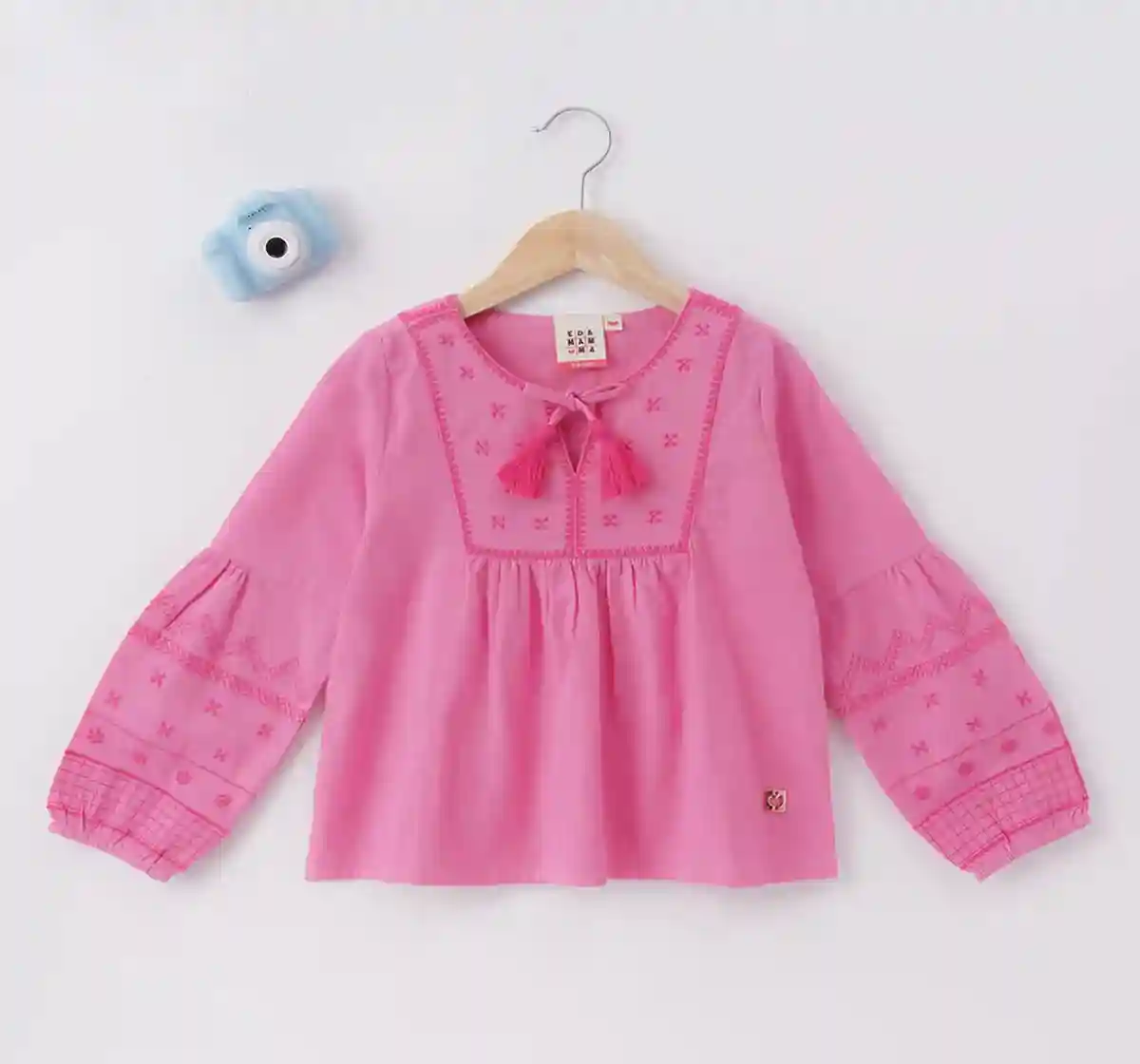 Girls Full Sleeves Embroidered Top