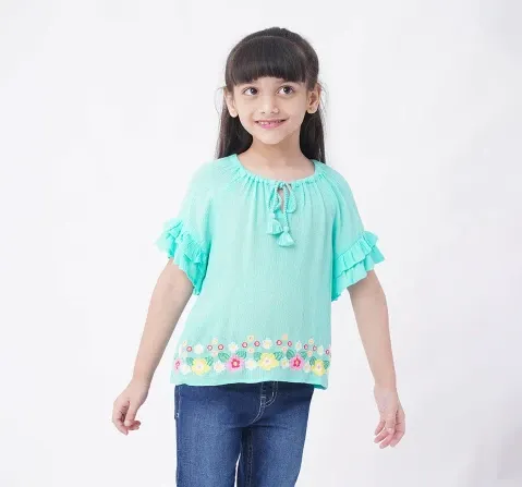 Girls Embroidered Top
