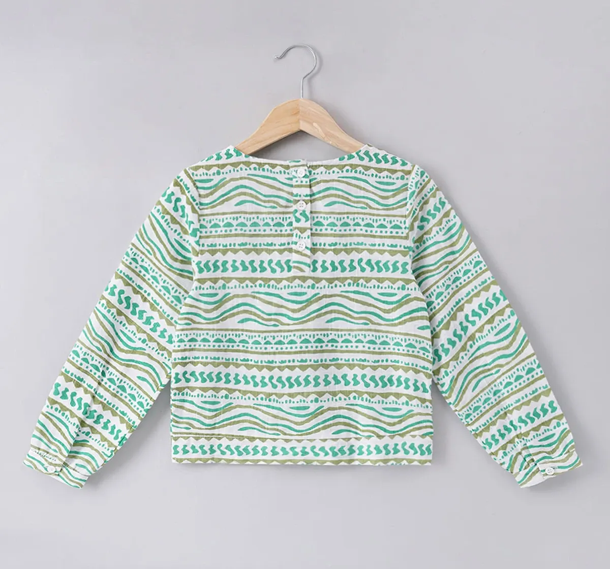 Girls Full Sleeves Printed Top