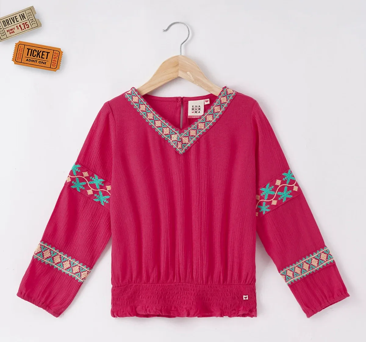 Girls Embroidered Top