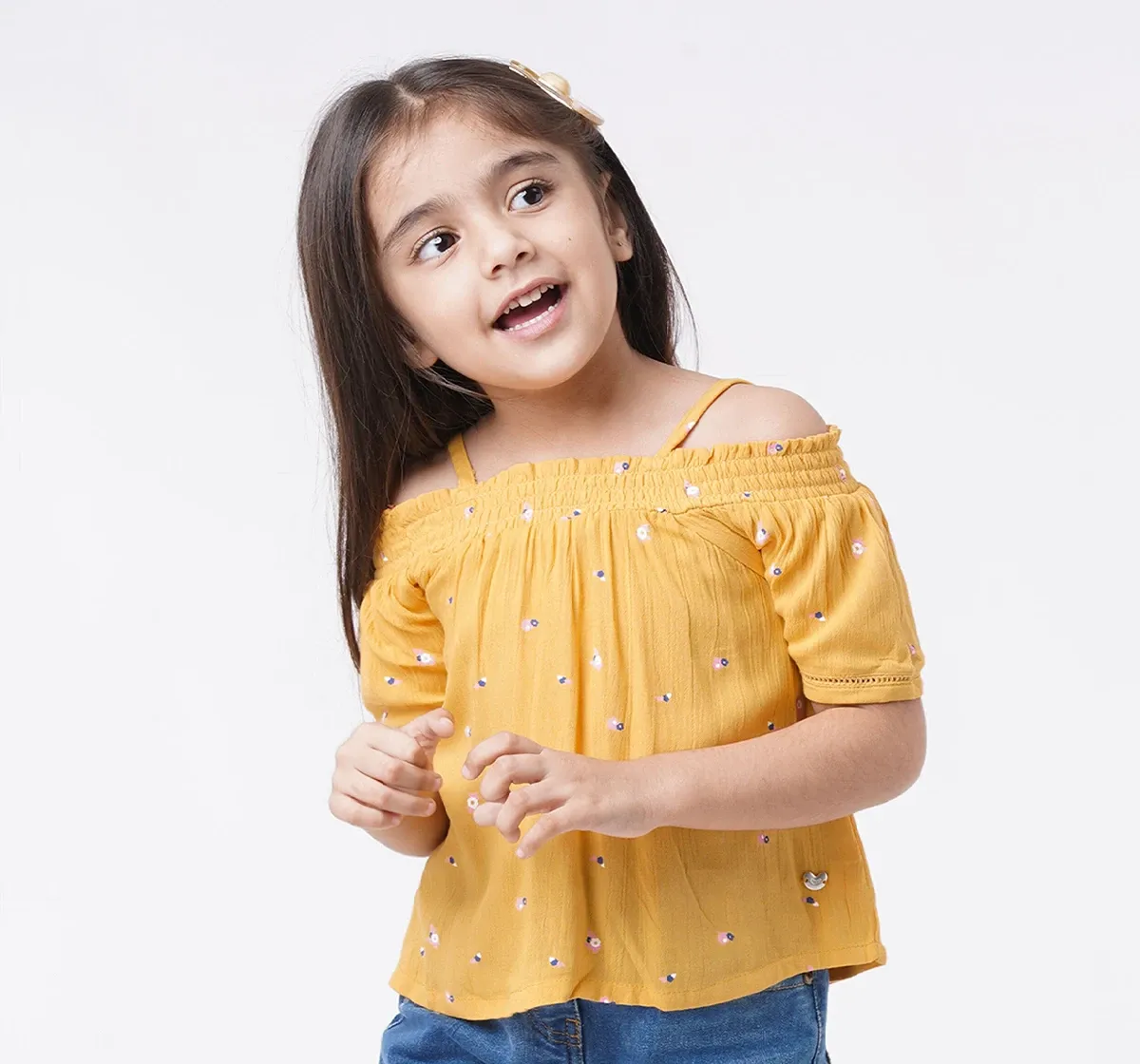 Girls Floral Printed Top