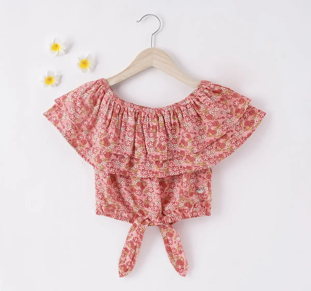 Girls Floral Smocked Top