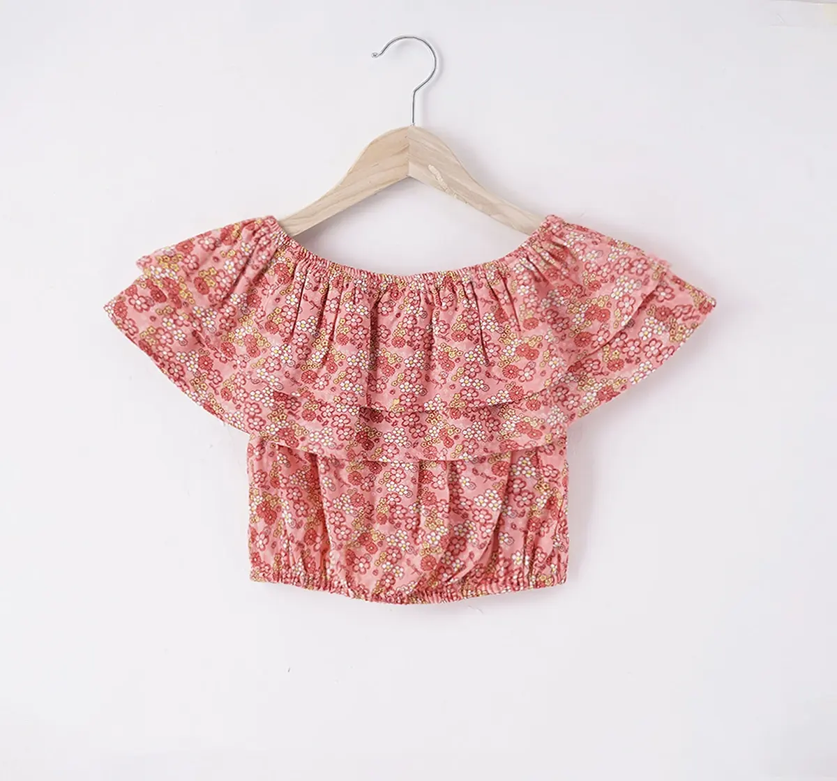 Girls Floral Smocked Top